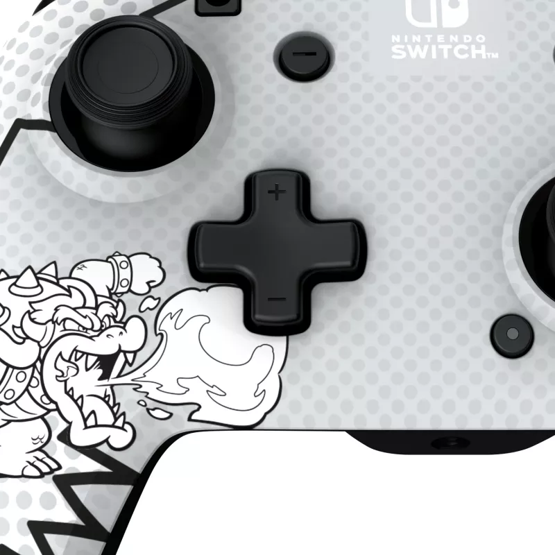 PDP REMATCH Comic Attack vadu spēļu kontrolieris Nintendo Switch, Switch OLED, melns/pelēks/balts