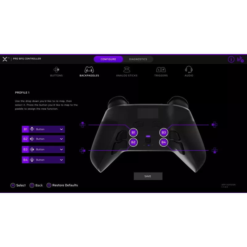 PDP Victrix Pro BFG kontrolieris PlayStation 5, PlayStation 4 un Windows 10/11 PC