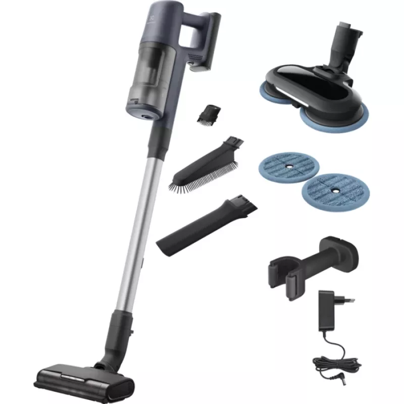 Electrolux EP61H21WET 2-in-1 stick putekļu sūcējs, bezvadu, akumulatora, bez maisa, 0.6 L, 85 W, zils, 2.5 Ah