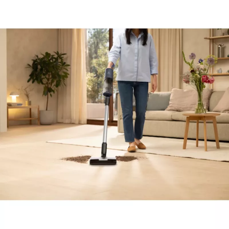Electrolux EP61H21WET 2-in-1 stick putekļu sūcējs, bezvadu, akumulatora, bez maisa, 0.6 L, 85 W, zils, 2.5 Ah