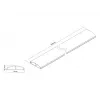 Multibrackets M kabeļa pārsegs SS Alumīnijs 75mm P - 1600mm G