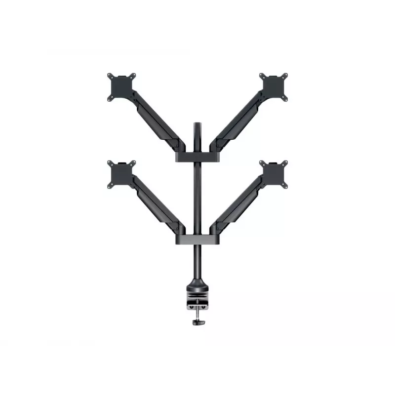Monitora roka MULTIBRACKETS M VESA Gāzes Pacelšanas Rokas Quad Melns HD — skava/skrūve, 84 kg, VESA 75×75–100×100, 15 collas–32 collas, slīpums -45°–75°