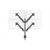 Monitora roka MULTIBRACKETS M VESA Gāzes Pacelšanas Rokas Quad Melns HD — skava/skrūve, 84 kg, VESA 75×75–100×100, 15 collas–32 collas, slīpums -45°–75°