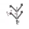 Monitora roka MULTIBRACKETS M VESA Gāzes Pacelšanas Rokas Quad Melns HD — skava/skrūve, 84 kg, VESA 75×75–100×100, 15 collas–32 collas, slīpums -45°–75°