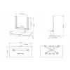 Multibrackets M VESA Galda Statīvs Pagriežams Mazais MAX 300x300 Melns
