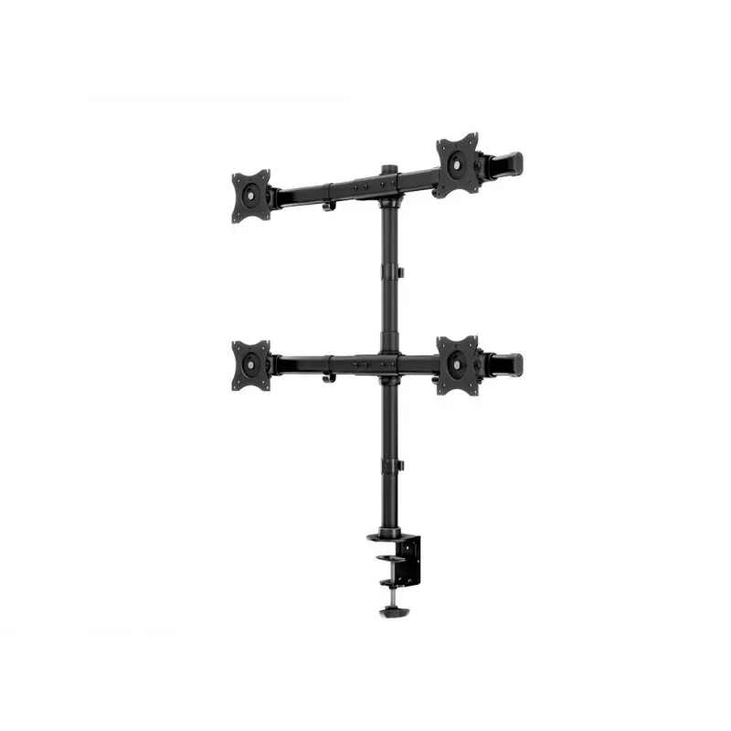 Multibrackets M Deskmount Basic Quad, Clamp/Skrūvējams, 32 kg, 38.1 cm (15 inch), 68.6 cm (27 inch), 100 x 100 mm, Melns