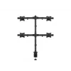 Multibrackets M Deskmount Basic Quad, Clamp/Skrūvējams, 32 kg, 38.1 cm (15 inch), 68.6 cm (27 inch), 100 x 100 mm, Melns