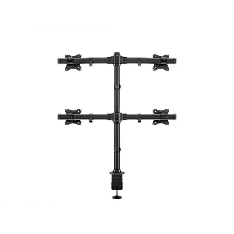 Multibrackets M Deskmount Basic Quad, Clamp/Skrūvējams, 32 kg, 38.1 cm (15 inch), 68.6 cm (27 inch), 100 x 100 mm, Melns