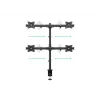 Multibrackets M Deskmount Basic Quad, Clamp/Skrūvējams, 32 kg, 38.1 cm (15 inch), 68.6 cm (27 inch), 100 x 100 mm, Melns