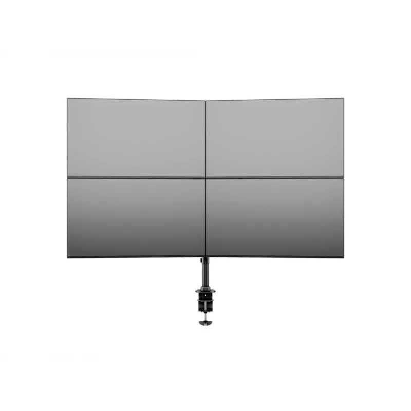 Multibrackets M Deskmount Basic Quad, Clamp/Skrūvējams, 32 kg, 38.1 cm (15 inch), 68.6 cm (27 inch), 100 x 100 mm, Melns