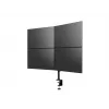 Multibrackets M Deskmount Basic Quad, Clamp/Skrūvējams, 32 kg, 38.1 cm (15 inch), 68.6 cm (27 inch), 100 x 100 mm, Melns