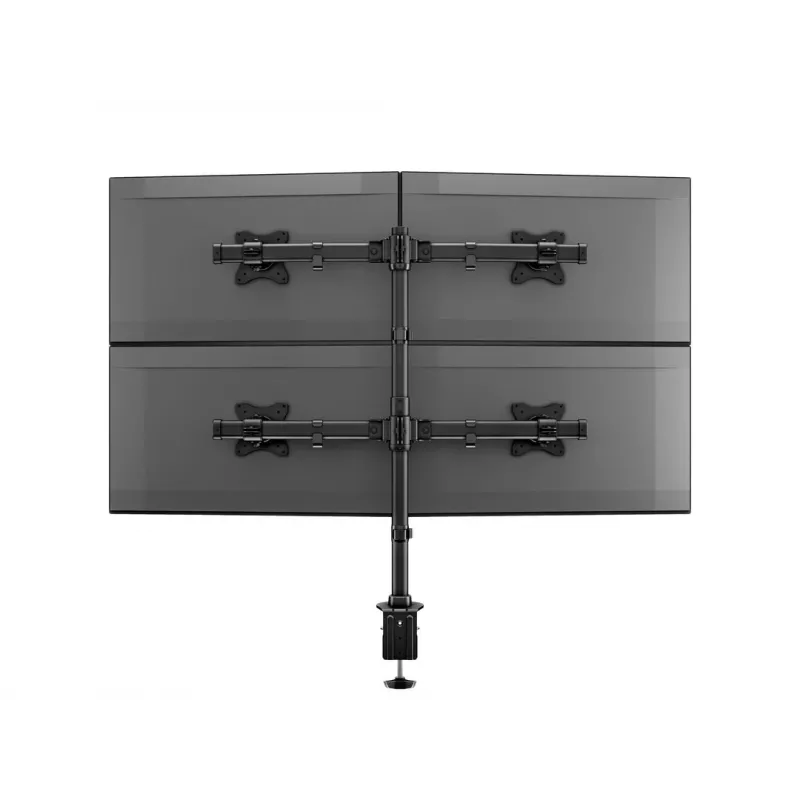 Multibrackets M Deskmount Basic Quad, Clamp/Skrūvējams, 32 kg, 38.1 cm (15 inch), 68.6 cm (27 inch), 100 x 100 mm, Melns