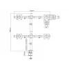 Multibrackets M Deskmount Basic Quad, Clamp/Skrūvējams, 32 kg, 38.1 cm (15 inch), 68.6 cm (27 inch), 100 x 100 mm, Melns