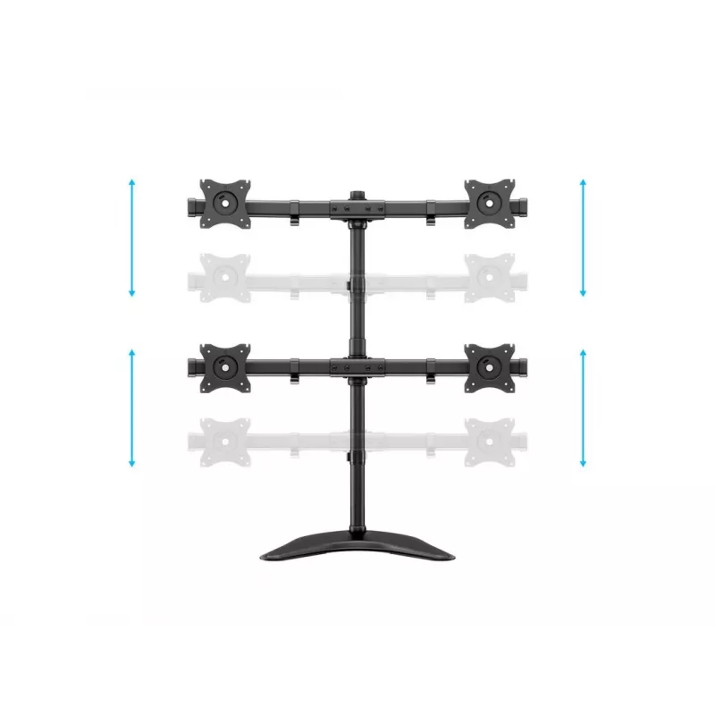 Multibrackets M Deskstand Basic Quad brīvstāvošs statīvs 4 monitoriem 15-27 collas 32 kg