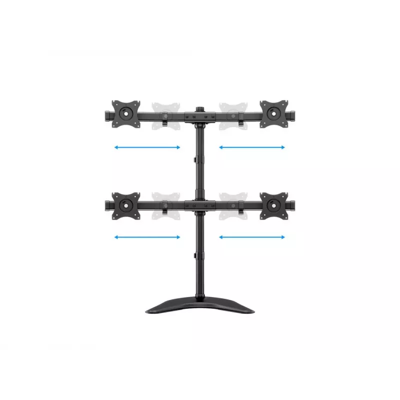 Multibrackets M Deskstand Basic Quad brīvstāvošs statīvs 4 monitoriem 15-27 collas 32 kg