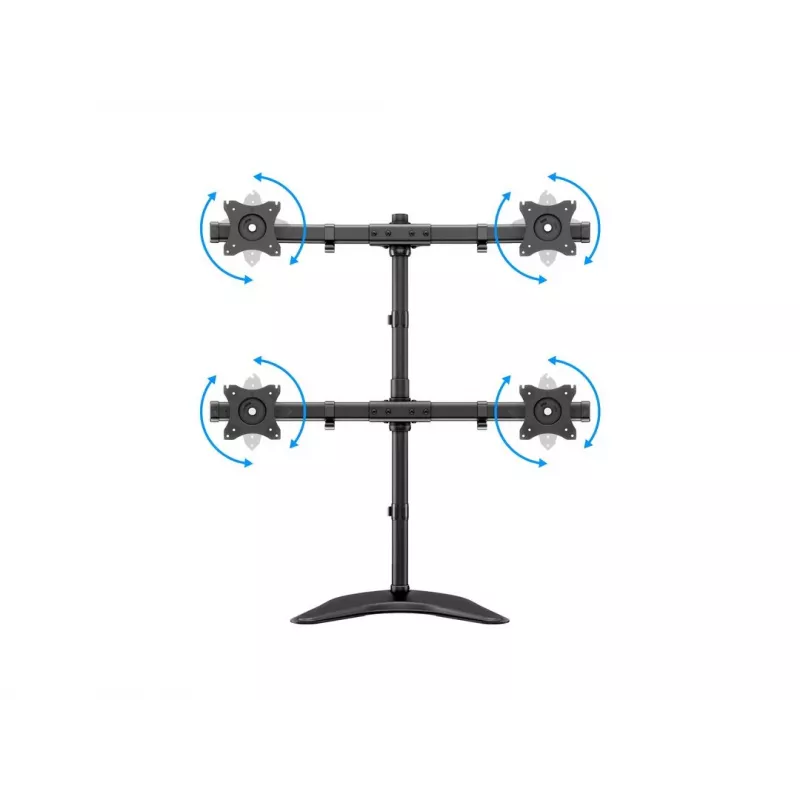 Multibrackets M Deskstand Basic Quad brīvstāvošs statīvs 4 monitoriem 15-27 collas 32 kg