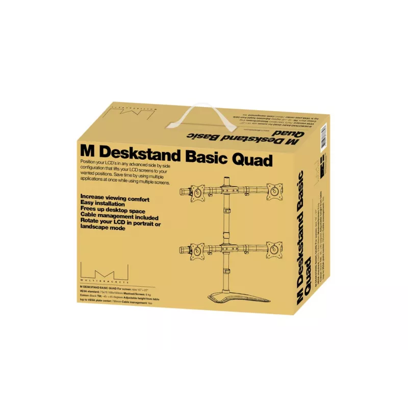 Multibrackets M Deskstand Basic Quad brīvstāvošs statīvs 4 monitoriem 15-27 collas 32 kg