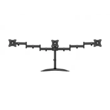 Galda monitoru statīvs MULTIBRACKETS M Deskstand Basic Triple — 3 displejiem, VESA 75x75–100x100, līdz 24 kg, 15–27 collu ekrāniem, melns