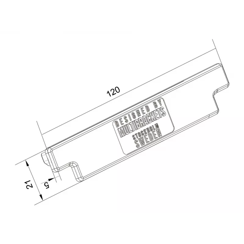 Multibrackets M Pro Series gala vāciņš melns plastmasa 120 mm