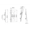 Piestiprināšanas rokas plakanajiem displejiem MULTIBRACKETS M Pro Series Tilt Arms 400mm, melnas, alumīnijs/tērauds, 2 gab.