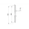 Piestiprināms plakanā paneļa rokturis Multibrackets M Pro Series fiksētās rokas 600 mm, tērauds, melns, iepakojumā 2 gab.