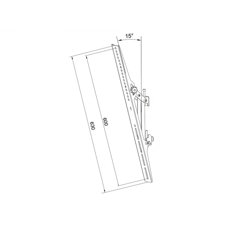 Multibrackets M Pro Series Tilt Arms 600 mm – tērauda sienas kronšteinu komplekts (2 gab.)