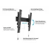 Multibrackets M VESA sienas stiprinājums Super Slim Tilt 400 MAX, 81.3 cm (32 inch), 139.7 cm (55 inch), 100 x 100 mm – 400 x 400 mm, melns