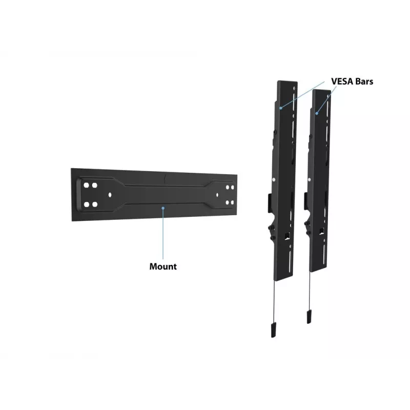 Multibrackets M VESA sienas stiprinājums Super Slim Tilt 400 MAX, 81.3 cm (32 inch), 139.7 cm (55 inch), 100 x 100 mm – 400 x 400 mm, melns