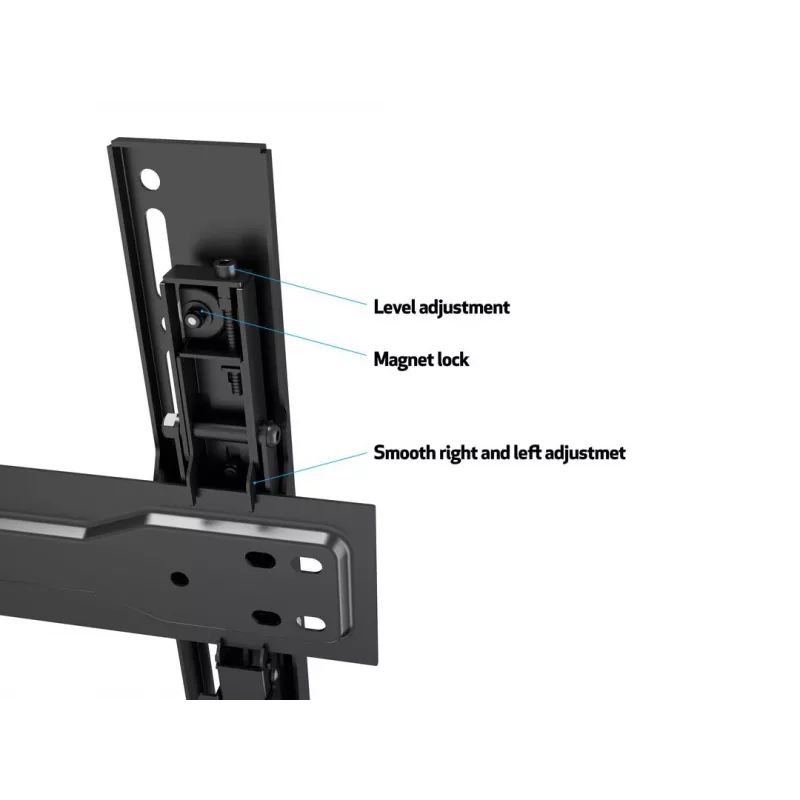 Multibrackets M VESA sienas stiprinājums Super Slim Tilt 400 MAX, 81.3 cm (32 inch), 139.7 cm (55 inch), 100 x 100 mm – 400 x 400 mm, melns
