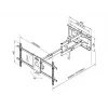 Multibrackets M Universāla garā rokas stiprinājums 1010mm HD Single 40kg 42-75 collas