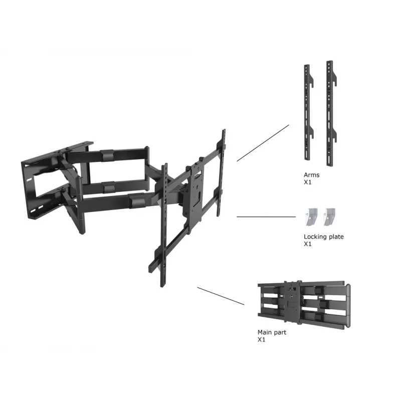 Multibrackets M Universāla garā rokas svira 910mm HD, Dual