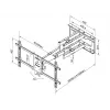 Multibrackets M Universāla garā rokas svira 910mm HD, Dual