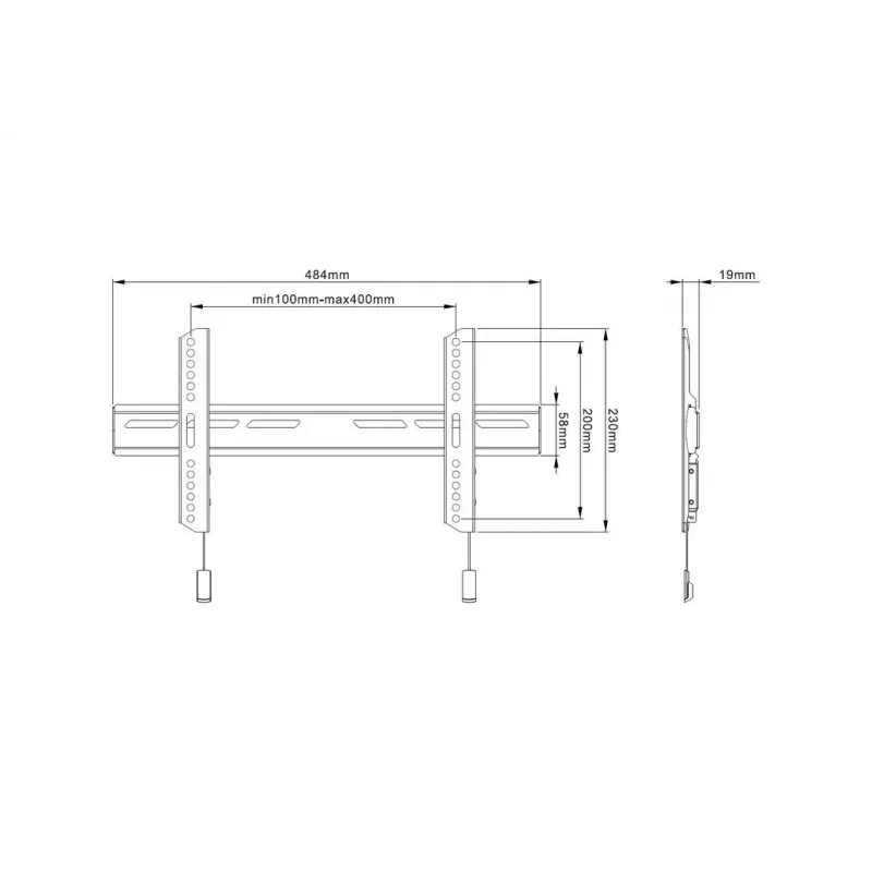 Multibrackets M OLED Super Slim fiksētais TV sienas stiprinājums 50kg 32-65 collas