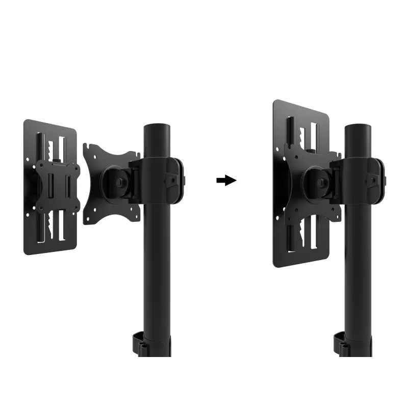 Multibrackets M VESA Monitora Slīdnis Melns Skava 8 kg 13 līdz 27 collas