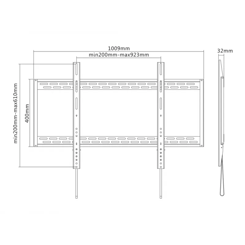Multibrackets M Universāls Sienas Kronšteins HD 100kg 900x600