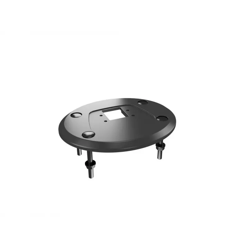 Grommet pamatne MULTIBRACKETS M Deskmount HD — alumīnija korpuss, melna, Ø 21 cm, H 40 mm, 500 g