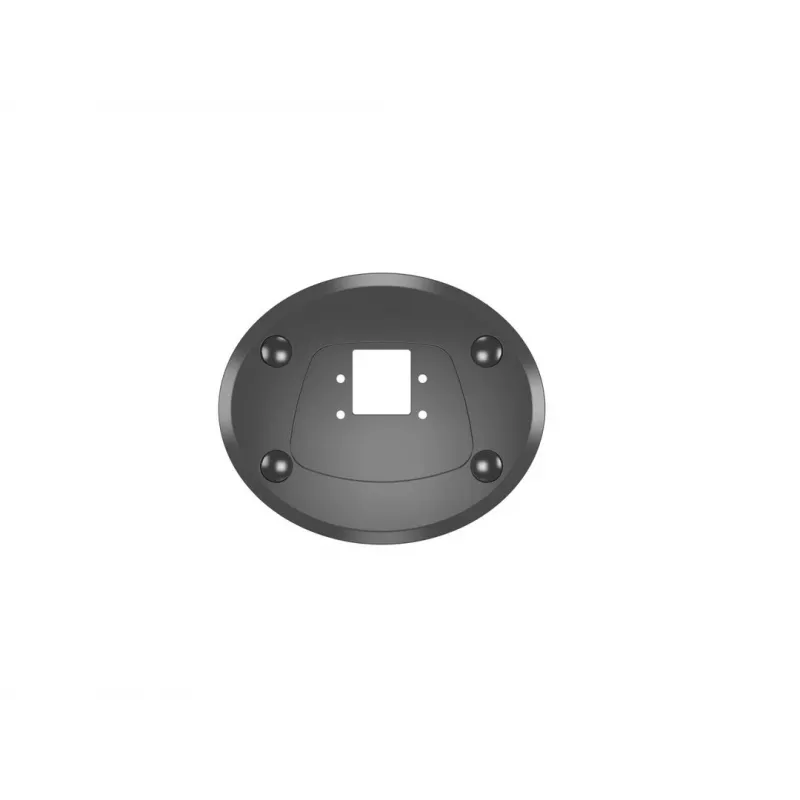 Grommet pamatne MULTIBRACKETS M Deskmount HD — alumīnija korpuss, melna, Ø 21 cm, H 40 mm, 500 g
