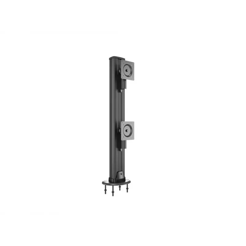Grommet pamatne MULTIBRACKETS M Deskmount HD — alumīnija korpuss, melna, Ø 21 cm, H 40 mm, 500 g