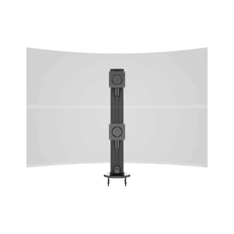 Grommet pamatne MULTIBRACKETS M Deskmount HD — alumīnija korpuss, melna, Ø 21 cm, H 40 mm, 500 g