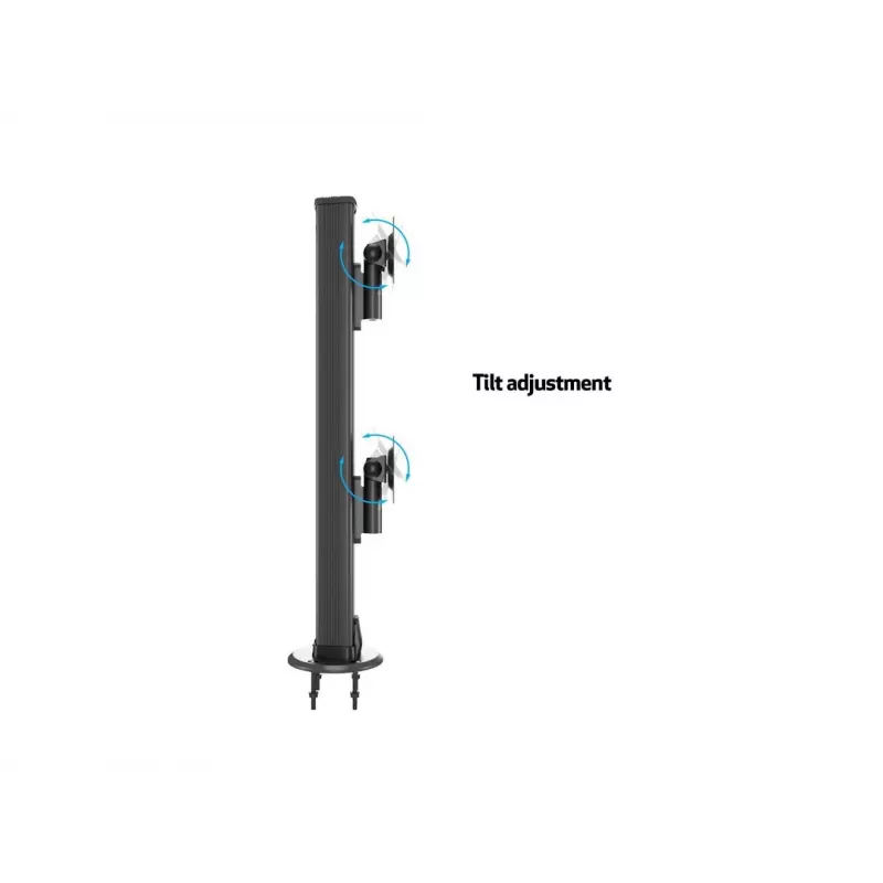 Grommet pamatne MULTIBRACKETS M Deskmount HD — alumīnija korpuss, melna, Ø 21 cm, H 40 mm, 500 g