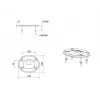 Grommet pamatne MULTIBRACKETS M Deskmount HD — alumīnija korpuss, melna, Ø 21 cm, H 40 mm, 500 g