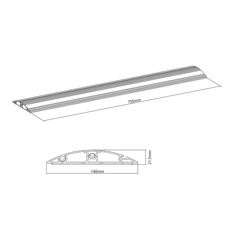 Multibrackets M Grīdas kabeļa pārsegs Alumīnijs - 139mm P - 750mm G