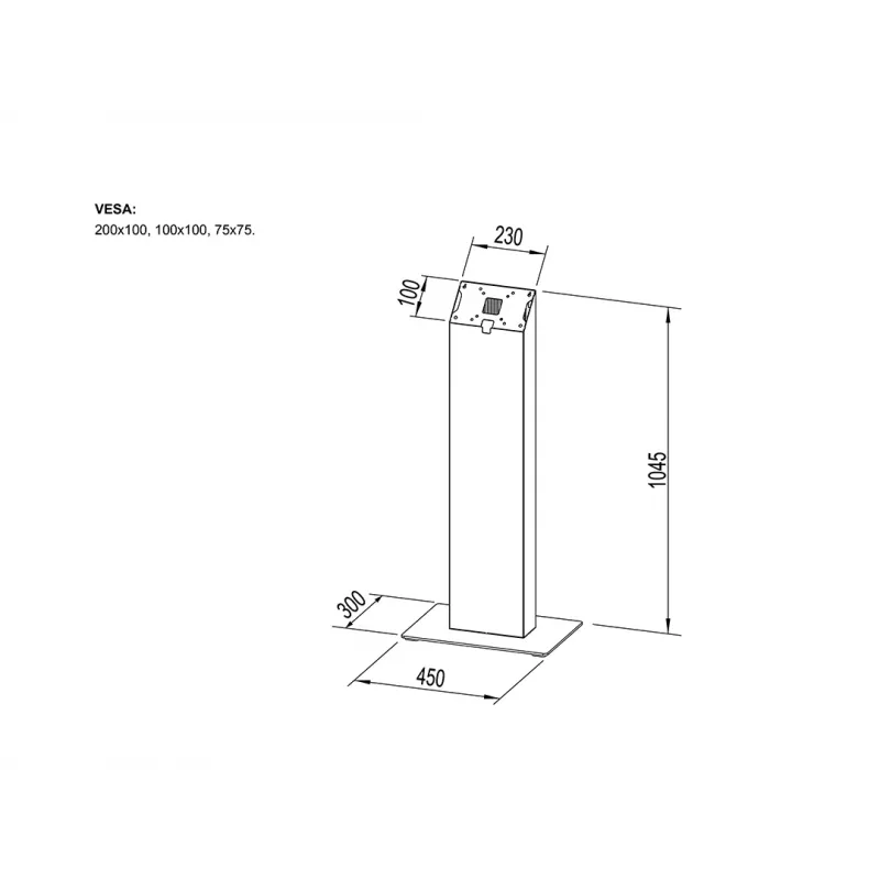 Multibrackets M Pro Series Kiosk Black 15-32 collas 20 kg