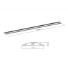 Multibrackets M Kabeļa Segums Grīdai Melns - 139mm P - 1600mm G