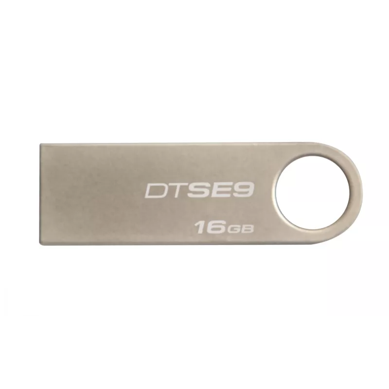 USB zibatmiņa KINGSTON DataTraveler SE9 16GB — USB Type-A 2.0, sudraba, bez vāciņa
