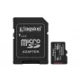 MicroSDXC atmiņas karte Kingston 128GB Industrial C10 A1 pSLC UHS-I, 100MB/s lasīšana, 80MB/s rakstīšana, V30/U3, melna + SD adapteris
