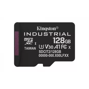 Kingston Technology 128GB microSDXC Industrial C10 A1 pSLC kartes komplekts bez adaptera