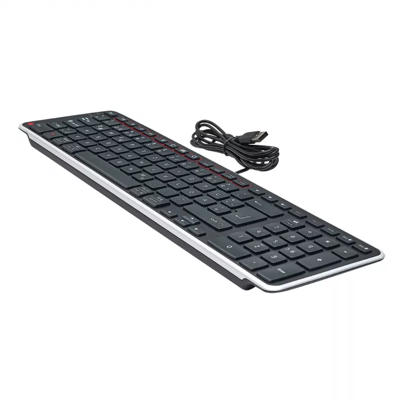 Contour Design Balance Keyboard DE, vads, pilna izmēra (100%), bezvadu, RF bezvadu + USB, QWERTZ, melns