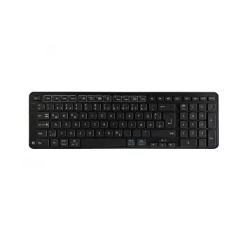 Contour Design Balance Keyboard BK Wireless-DE versija, pilna izmēra (100%), vadu un bezvadu, RF bezvadu + USB, QWERTZ, melna
