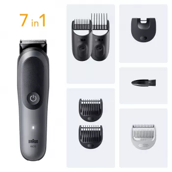 Braun AIO5520 matu griešanas mašīna / bārdas trimmeris melns, pelēks 14 Li-Ion